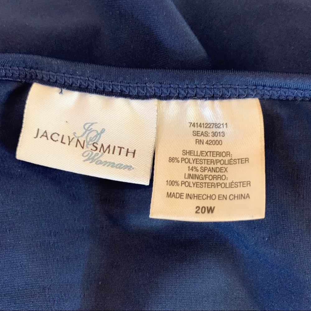 JACLYN SMITH Size 20W Blue Tiered Tankini Swimsuit Top - Picture 4 of 5
